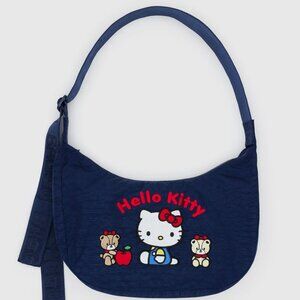 Baggu x Sanrio Hello Kitty and Teddy Embroidered Medium Nylon Crescent Bag